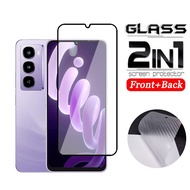 2 in 1 Full Tempered Glass for ITEL City 100 S25 Ultra S23 Plus Zone 10 Power 70 P65 P55 5G P55+ A20