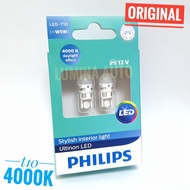 Philips Ultinon LED T10 4000K - Warm White Car/Motorcycle Twilight Light