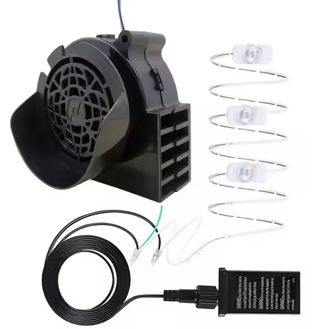 1Set Inflatable Blower Replacement 12V 0.5A Fan Blower Motor With 3 LEDs Lig, For Garden Yard Inflat