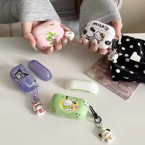 Sanrio Kuromi Melody Hello Kitty Pochacco Earphone Case For Airpods 1 2 3 4 Pro 2 3 Wireless Bluetoo