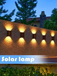 1入組塑料太陽能燈用於戶外照明現代方形戶外太陽能燈