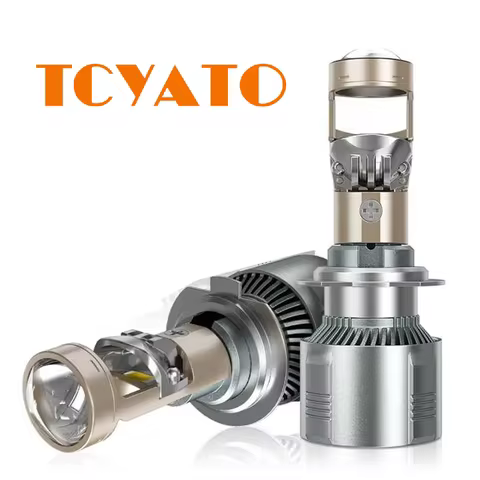 TCYATO H7 LED Headlight Projector Lens Bi-LED H4 High Beam Low Beam 40000LM H11 H8 H9 9005 9006 HB3 