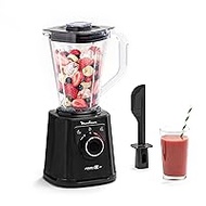 Moulinex Perfect Mix+ LM88A8 Blender 1200W Fast Results 1.5L Capacity 3 Programmes: Smoothie Blender, Ice Crusher, Autoclean, Tritan Jug, Includes Paddle, Black