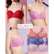 FELANCY Women's Underwire Half Cup Bra Medium Foam SIZE 34B 36B 38B Mix Premium Lace Decoration Unde