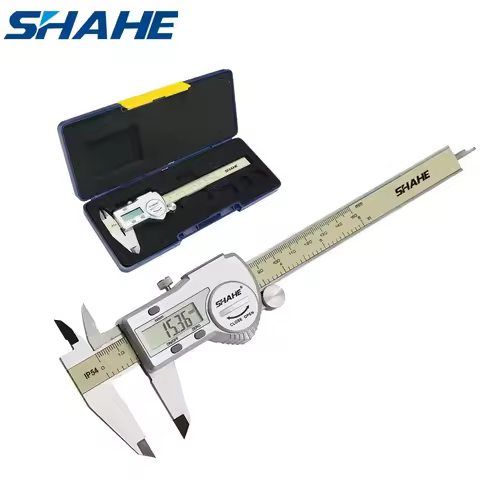 Shahe Calipers 0-150 mm Vernier Caliper Micrometer Gauge IP54 Digital Vernier Caliper Measuring Tool