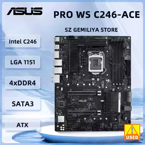 ASUS PRO WS C246-ACE Workstation Motherboard LGA 1151 C246 DDR4 128GB support Core i3-8100 9100 8400