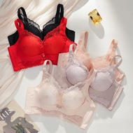 Adjustable women's small-breast bra gathers lace, lifts, supports, and gathers breasts and thickens 