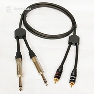 Nakamichi male RCA jack audio cable 50cm-5 meters to Akai mono 6.5mm jack branch