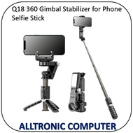 360 Gimbal Stabilizer for phone Q18 Selfie stick with stand and Light