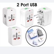 Pth Universal Travel Adapter 2 USB Charger Adapter Socket Plug