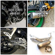 ชุดท่อเอสซีสีเงินปากตะเเกรง MsxR15Demon150MT15Mslaz และรุ่นอื่นๆ คออท่อผลิตจากแสตนเลสเกรด 304 สวม 2