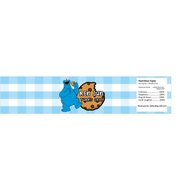 Custom Mineral Water Bottle Wrapper - Cookie Monster - Sesame Street