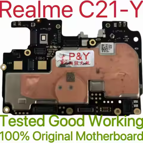 Global Version Original Unlocked Motherboard for Realme C21-Y Tested Circuit Plate Main Logic Board 