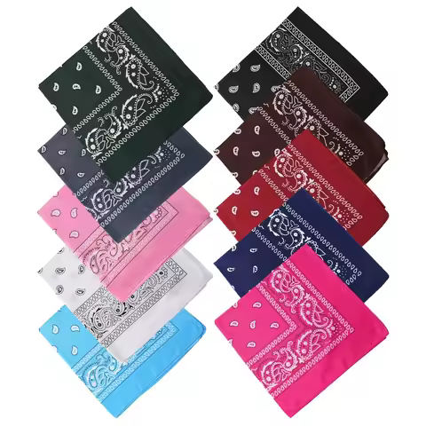1pc/10pcs Hip Hop Cashew Flowers Bandana Men Women Outdoor Headbands Hair Band Wrist Wraps Amoeba Sc