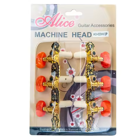 Alice AO-020HV2P Classical Guitar Tuners Machine Heads 3L+3R Set Tuning Keys Machine Pegs 1:14 Gear 