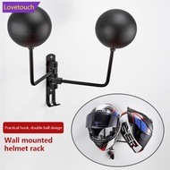 LOVETOUCH Motorcycle Helmet Wall Mount Rack with Double Hook 180 Rotation Helmets Display Holder Helmet/Jacket Hanger Bike Helmet Holder I6Q3