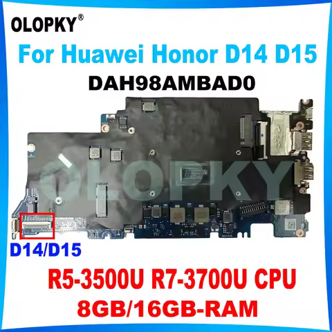 DAH98AMBAD0 for Huawei Honor MagicBoook NBL-WAQ9HNR H98A Matebook D14 D15 Laptop Motherboard R5-3500