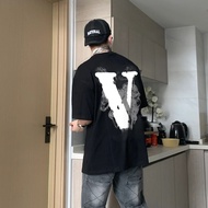 VLONE STAPLE Washington Limited Smoke Big V Short Sleeve Trend Casual Summer New Loose T-Shirt for M