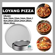 Pizza pan measuring diameter 8cm to 30cm, height 2cm, thickness 0.5mm