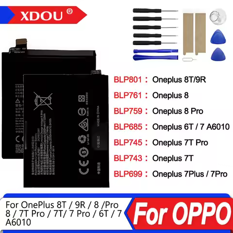 New BLP801 BLP761 BLP759 BLP745 BLP743 BLP699 BLP685 Battery For OnePlus 8T/9R/ 8 /Pro/8/7T Pro/7T/ 