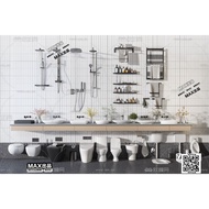 [3DS MAX MODEL]  2023 BATHROOM LOOSE UNIT  for Vray [Loose Furniture] [1.53GB]