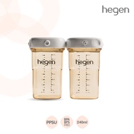 Hegen ขวดเก็บน้ำนม (แพ็ค 2 ชิ้น) ฝาสีขาว ขวดนมhegen - Breast Milk Storage 8oz/240ml 2-Pack
