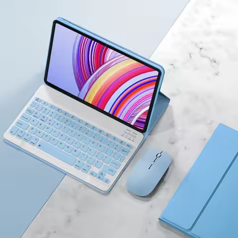 Keyboard Case for Redmi Pad Pro Case 12.1'' 2024 PU Leather Stand Cover Funda for Xiaomi Redmi Pad P