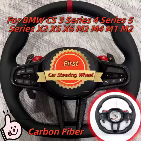 Car Steering Wheel Carbon Fiber Custom Made Leather For BMW X3 X5 X6 M3 M4 M1 M2 CS 3 Series 4 Serie