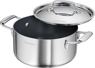 Tramontina Utsava Tri-Ply Clad Stainless Steel 3.25-Quart Casserole with Lid and Ceramic Non Stick I