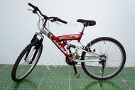 จักรยานเสือภูเขาญี่ปุ่น - ล้อ 26 นิ้ว - มีเกียร์ - มีโช๊ค - สีแดง [จักรยานมือสอง]
