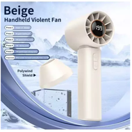 ( 199 Speed ) T12 Level 199 Speeds Adjustable Fan Super High Speed Rechargeable Desktop Handheld Fan