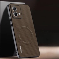 Luxury PU Leather Magnetic Case For Motorola Moto G84 Textured Back Cover Silicone Protection Phone 