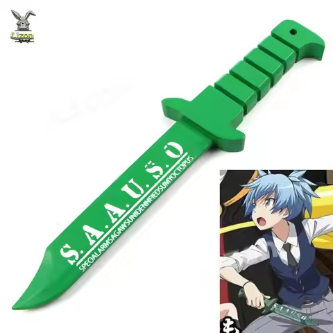 Anime Assassination Classroom Shiota Nagisa Cosplay Green Knife Prop Halloween