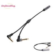 STABLESELLING 6.35mm Female to Dual Male, 6.35mm Connector 30cm Length 1/4in Stereo to Dual 6.35mm M