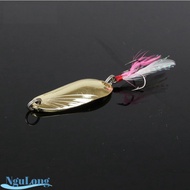 Gliding spoon bait with tail feathers for lure fishing, super sensitive stream fishing, artificial b