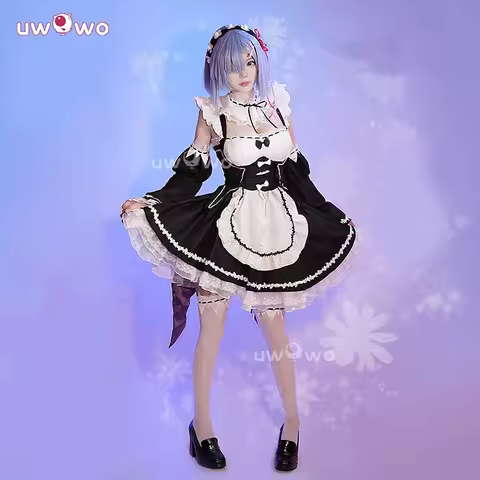 UWOWO Collab Series:Remm Cosplay RemM Maid Cosplay Costume Halloween Costume