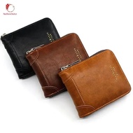 Vintage Small Zipper Wallet for Men - Short Purse