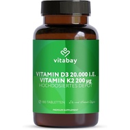 Vitabay D3 K2 20000 – 180 Tablet D dan  Kapsul D3 K2 – D 20000 D3K2 D3 20000 Vit