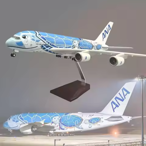 1/160 Scale Aircraft A380 Air Japan Ana Airlines Sea Turtle Model Plane Diecast table decorations Co