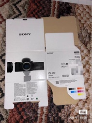 SONY ZV E10 包裝盒，淨盒無配件無相機