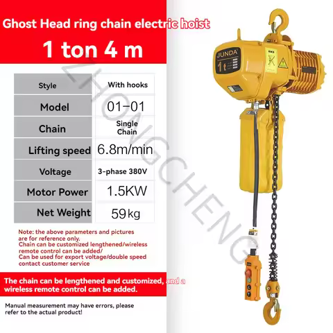 Electric hoist 220V 0.5T 1ton fixed operation lifting crane Chain Hoist Crane Fixed Single Chain Ind