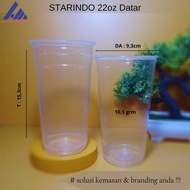 Starindo Plastic Cup 22oz Flat 10.5 grams