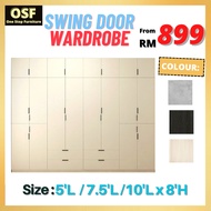 ⭐Almari Swing Wardrobe⭐ 5/7.5/10 ft x 8'/9ft H Swing Almari
