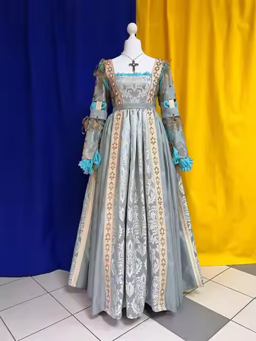 16th Century Tudor Elizabethan Borgia Costume Historical Italian Renaissance Royal Ball Gown