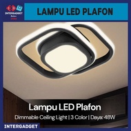 TaffLED Dimmable Ceiling Light Square 3 Color 48W LED Ceiling Light