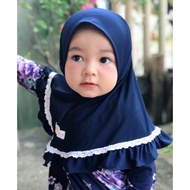 Tasya Lace Bottom Children's Hijab 0-3 years old / Premium Jersey Baby Hijab Tudung Budak Tudung Bud