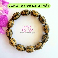 Dzi Stone Bracelet 21 Eyes 10Li - Phuc An Linh Bao - Ultimate Power, Realizes Wishes