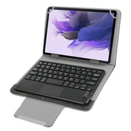 全城熱賣 - 10.1英寸平板通用 兼容iSO&Android&Windows 三大系統 可拆分磁性保護帶觸摸板藍牙平板鍵盤皮套 帶支架 (顏色：黑色)