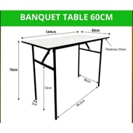 Office Table (EXTRA THICK) 3V Foldable Wood Top Banquet Table 2ft x 4ft | Gaming Table | Study Table