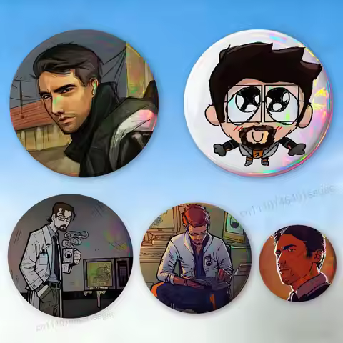 H-Half Life Barney Calhoun Badge Pins For Friend, Backpack, Clothing, Collectible Accessories, Jewel